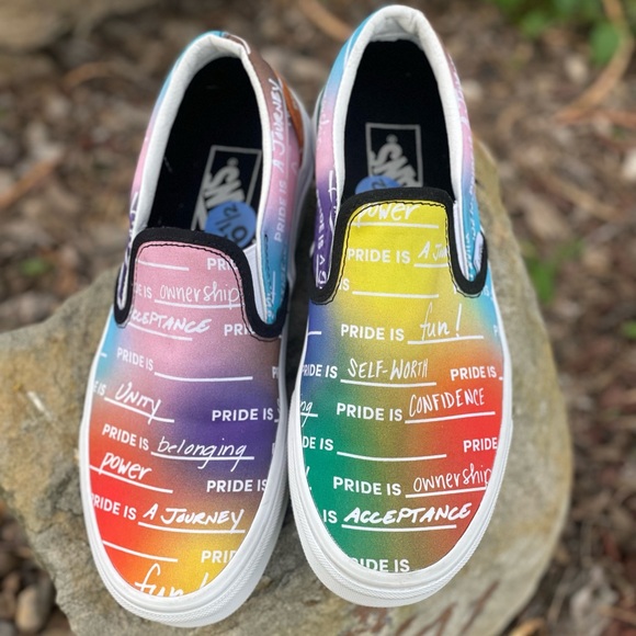 Unisex Pride Slip-on Vans - Picture 3 of 5